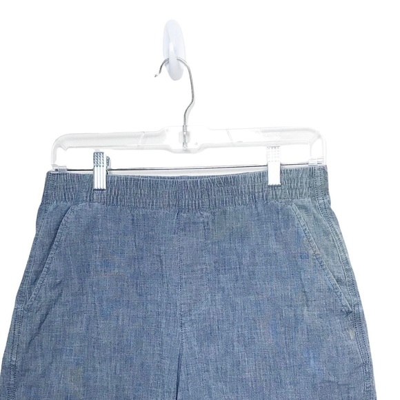 Lands End Blue Mid Rise Mom Shorts - Picture 3 of 11